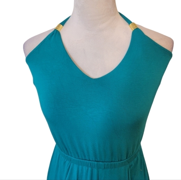 Bebe Halter Neck Maxi Dress Size Small - Picture 2 of 5